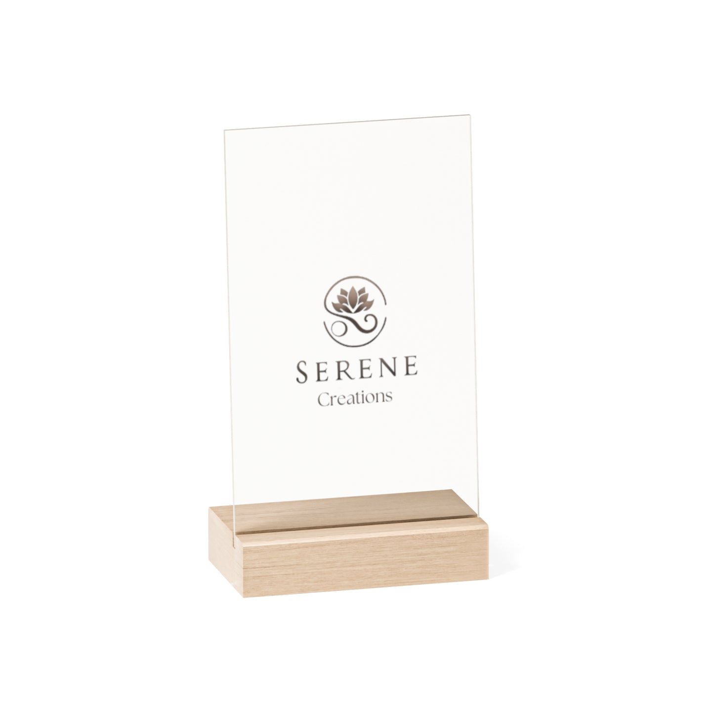 Serene Creations Elegant Desk Card Holder with Logo