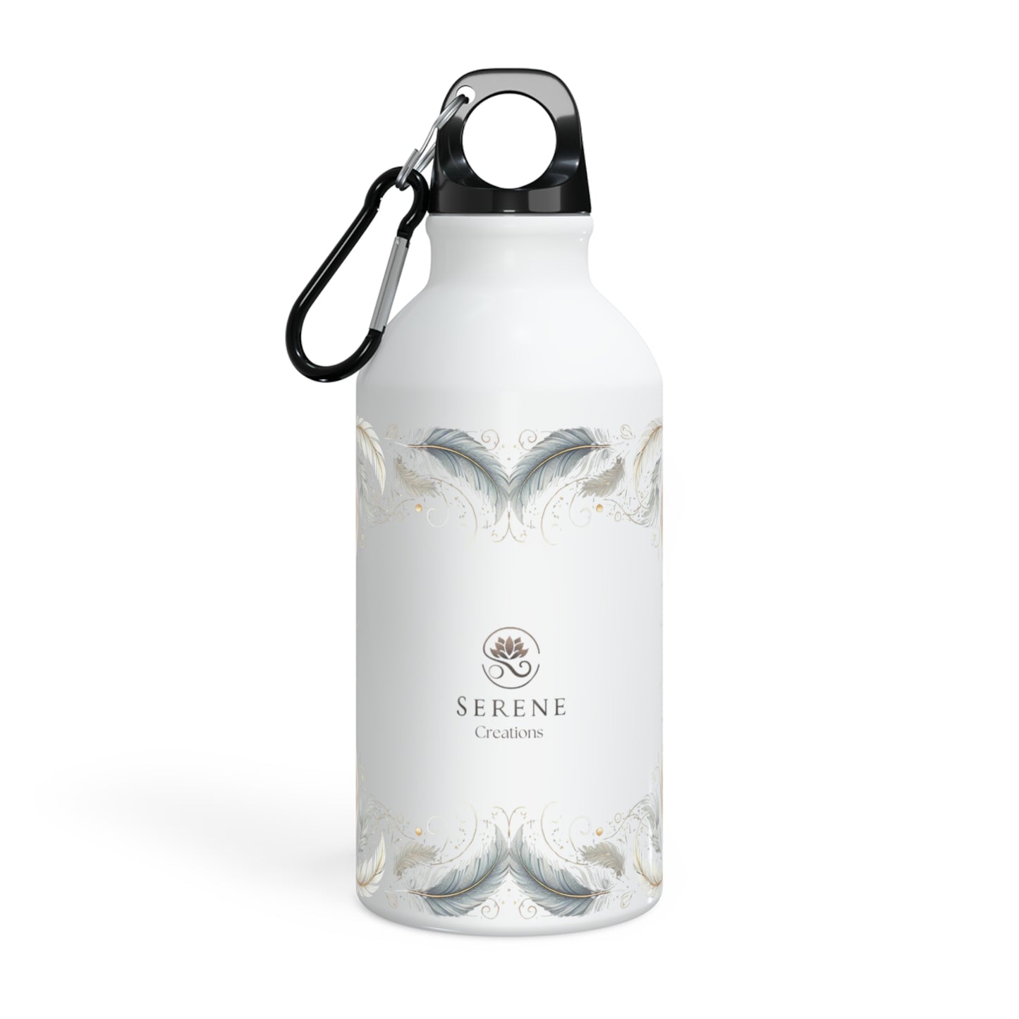 Serene Creations Feather Water Bottle | Stylish Hydration for Your Daily Adventures