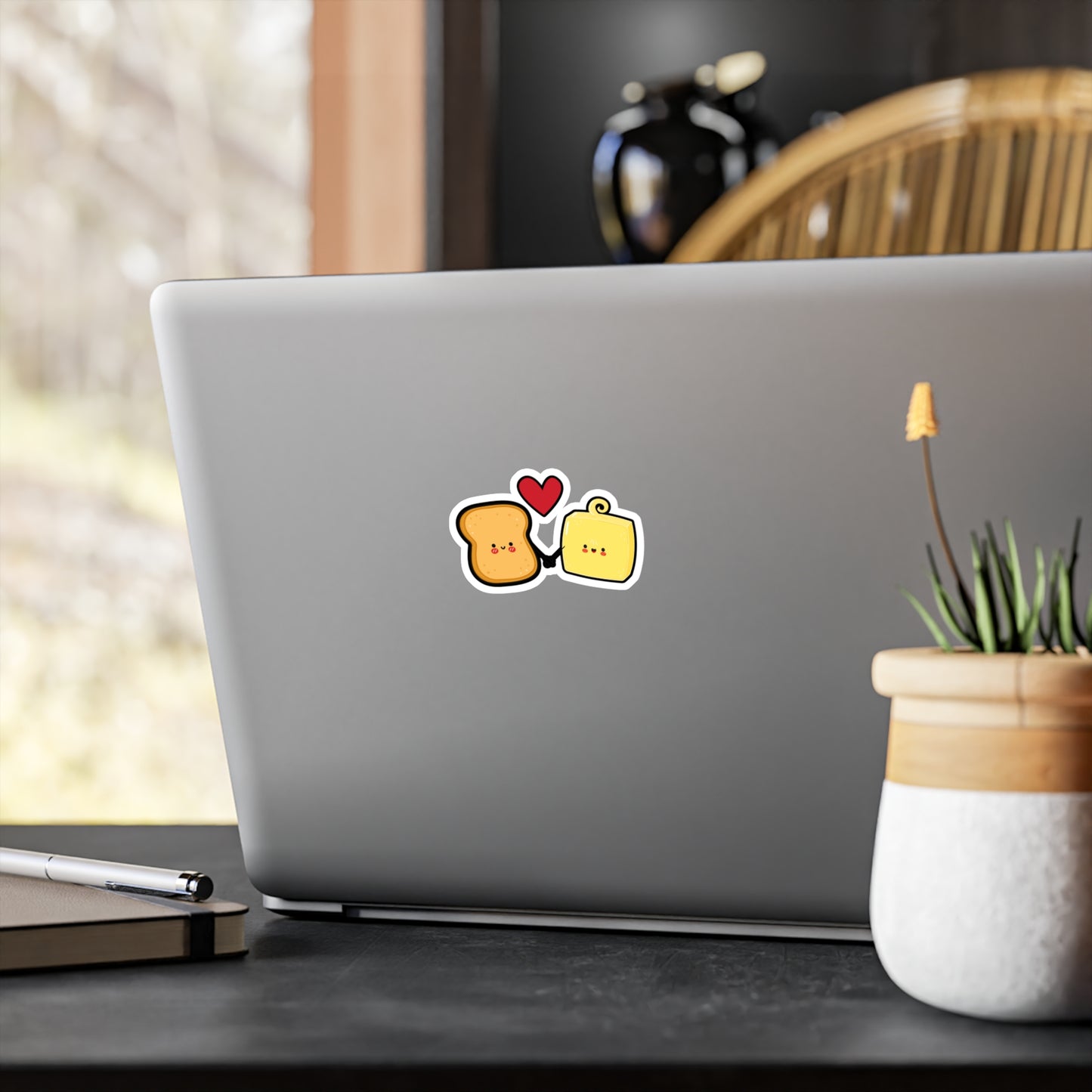 Adorable Toast & Butter Sticker – Perfect for Valentine's Day or Everyday Smiles!