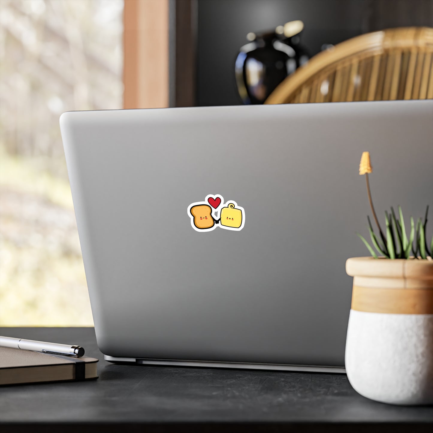 Adorable Toast & Butter Sticker – Perfect for Valentine's Day or Everyday Smiles!