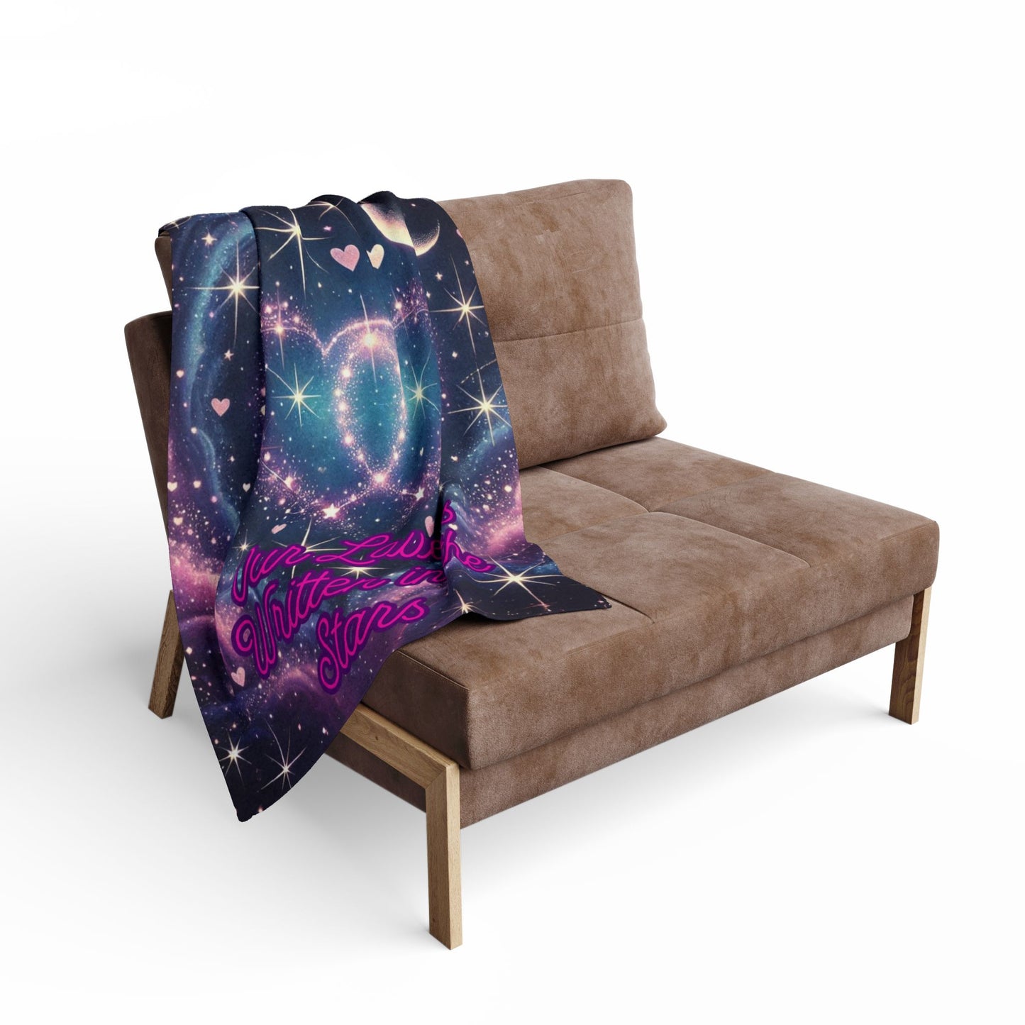 "Our Love is Written in the Stars" Fleece Blanket – Cozy, Celestial, and Heartfelt ✨💖