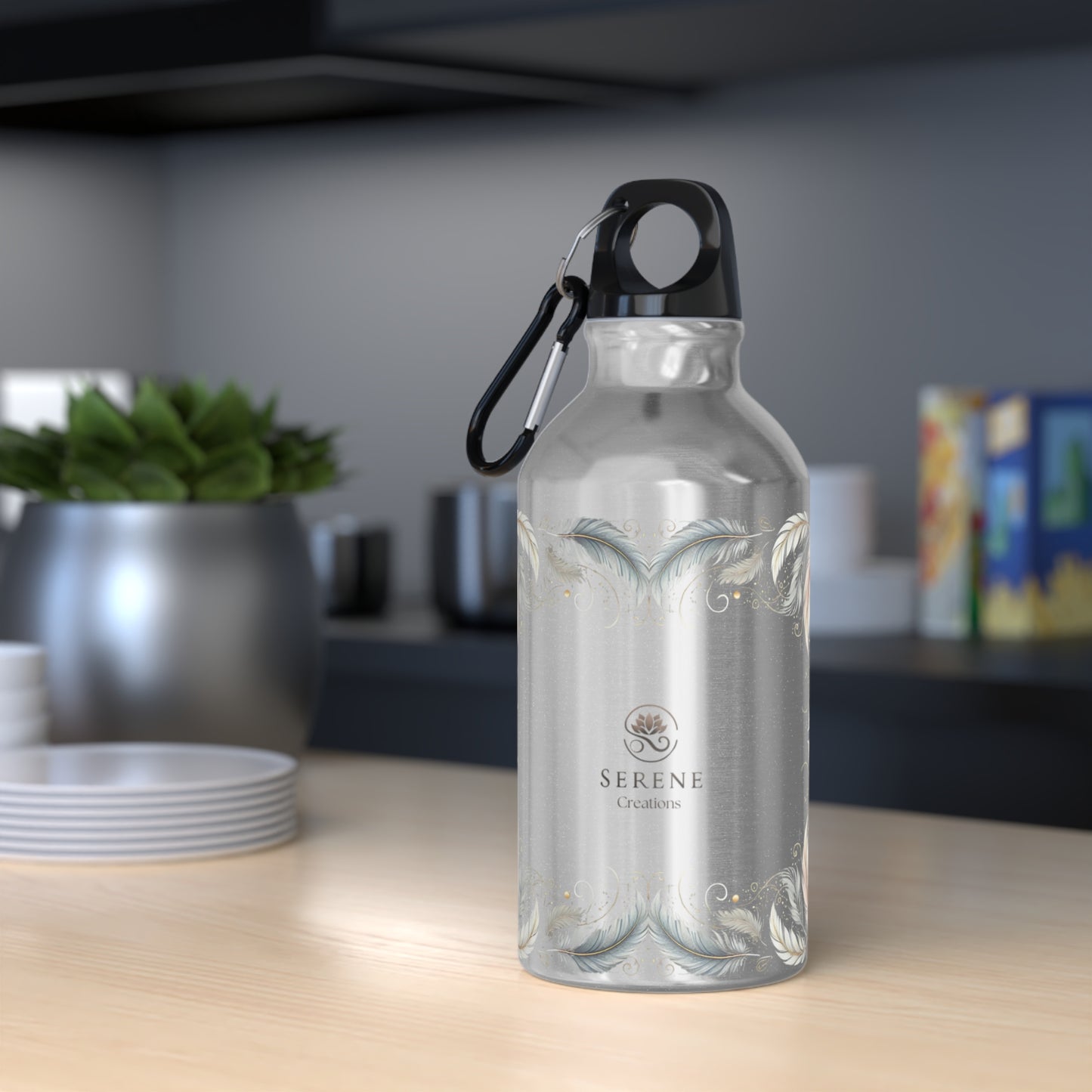 Serene Creations Feather Water Bottle | Stylish Hydration for Your Daily Adventures