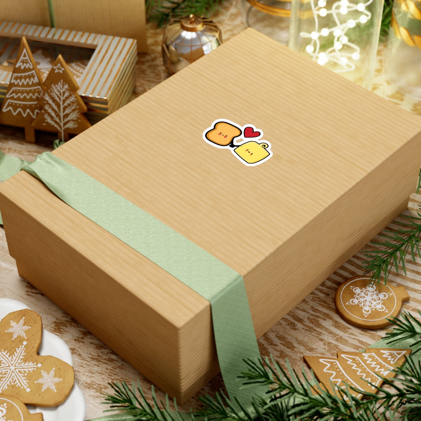Adorable Toast & Butter Sticker – Perfect for Valentine's Day or Everyday Smiles!