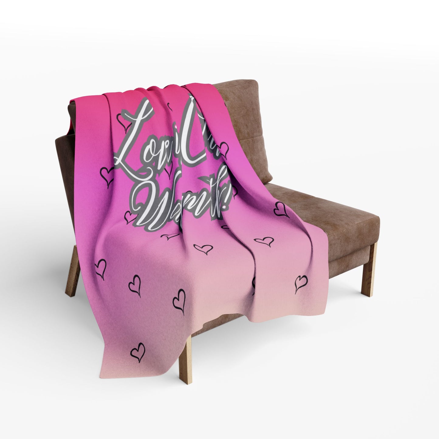 "Love is Our Warmth" Custom Valentine’s Day Fleece Blanket – Soft & Romantic Gift