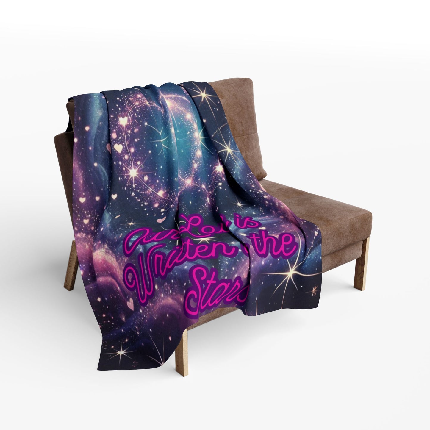 "Our Love is Written in the Stars" Fleece Blanket – Cozy, Celestial, and Heartfelt ✨💖