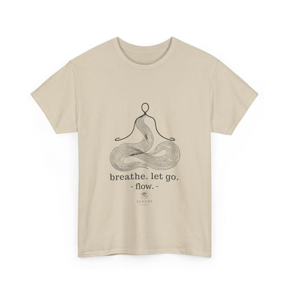 Breathe. Let Go. Flow." Minimalist Line Art T-Shirt – Mindfulness, Yoga & Serenity 🌿✨