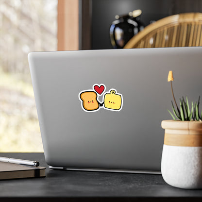 Adorable Toast & Butter Sticker – Perfect for Valentine's Day or Everyday Smiles!