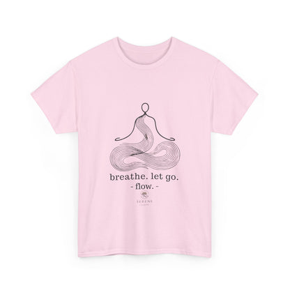 Breathe. Let Go. Flow." Minimalist Line Art T-Shirt – Mindfulness, Yoga & Serenity 🌿✨