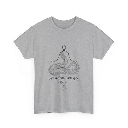 Breathe. Let Go. Flow." Minimalist Line Art T-Shirt – Mindfulness, Yoga & Serenity 🌿✨