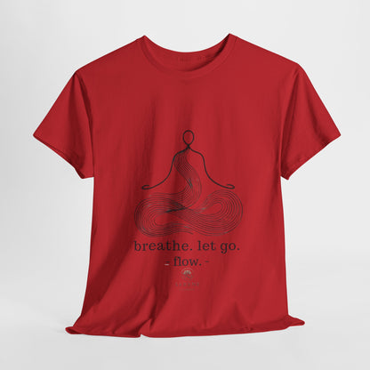 Breathe. Let Go. Flow." Minimalist Line Art T-Shirt – Mindfulness, Yoga & Serenity 🌿✨