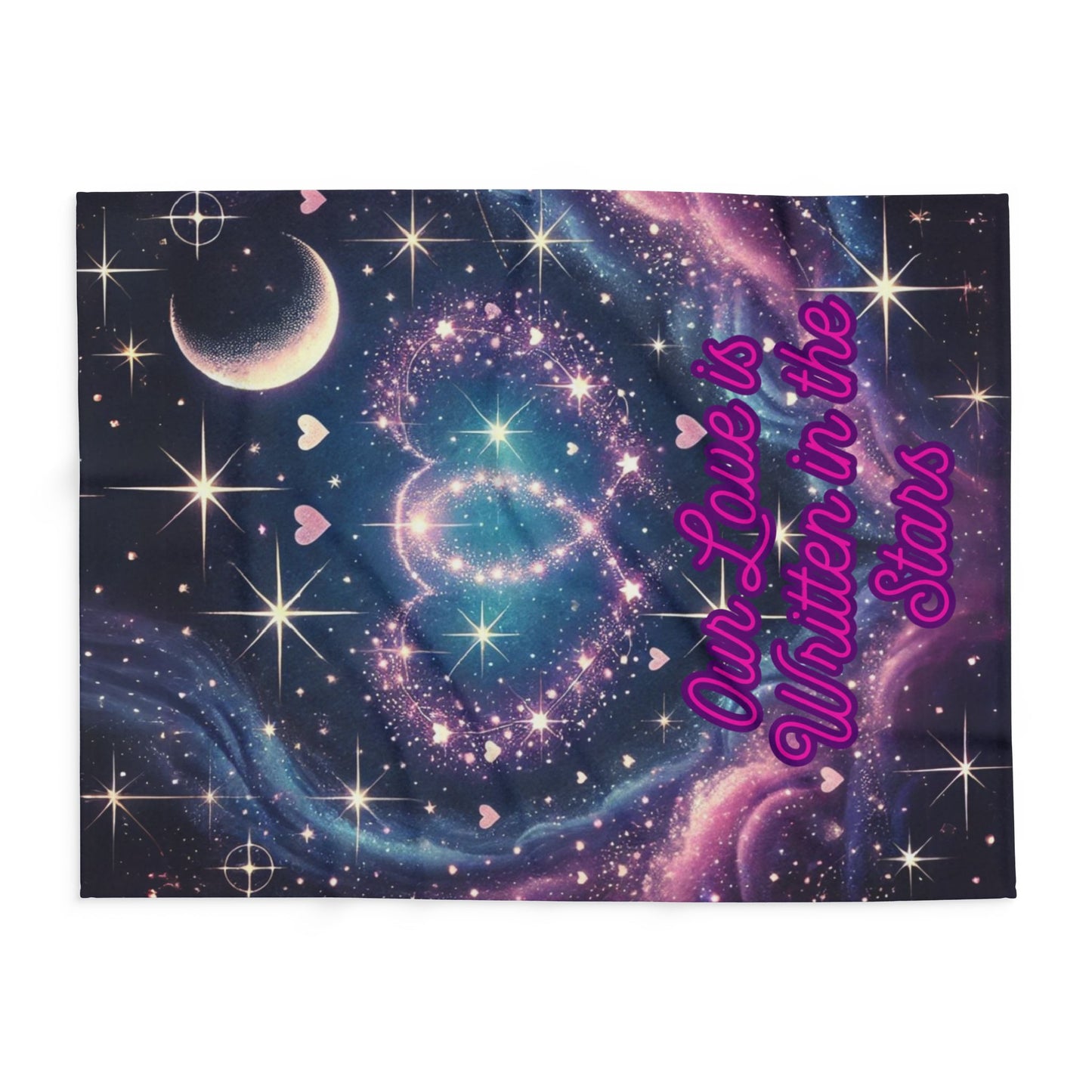 "Our Love is Written in the Stars" Fleece Blanket – Cozy, Celestial, and Heartfelt ✨💖