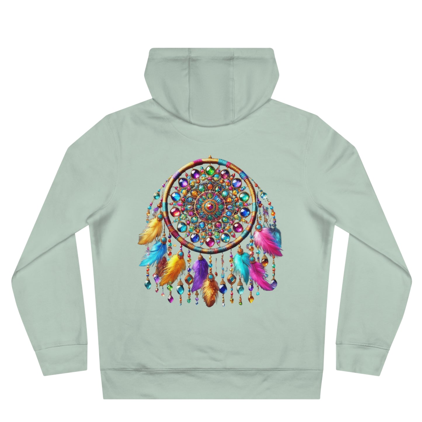 Mandala Dreamcatcher Fleece-Lined Hoodie – Cozy & Vibrant Comfort
