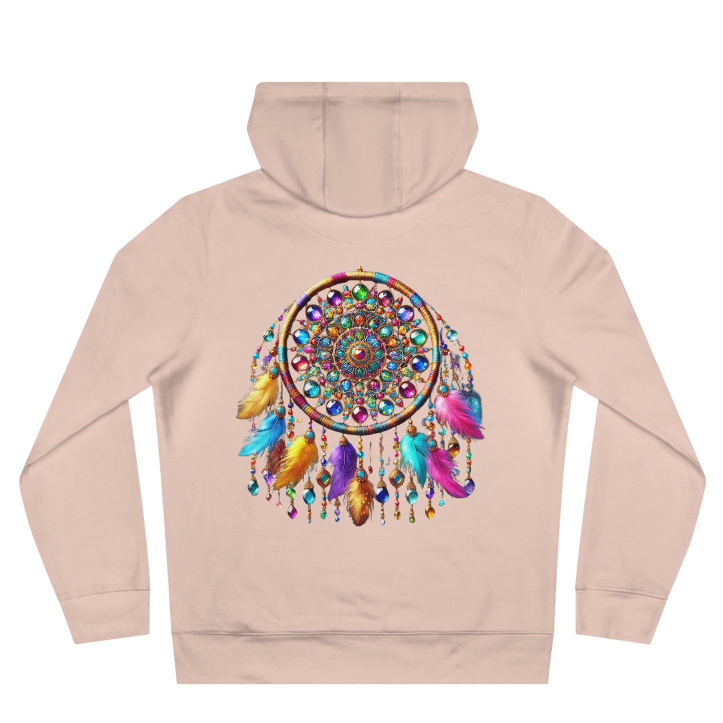 Mandala Dreamcatcher Fleece-Lined Hoodie – Cozy & Vibrant Comfort