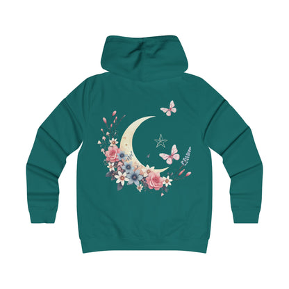 Moonlit Blossoms – Ladies’ College Hoodie with Feminine Fit & Comfort