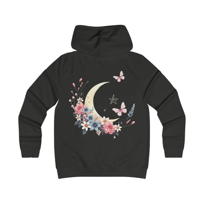 Moonlit Blossoms – Ladies’ College Hoodie with Feminine Fit & Comfort