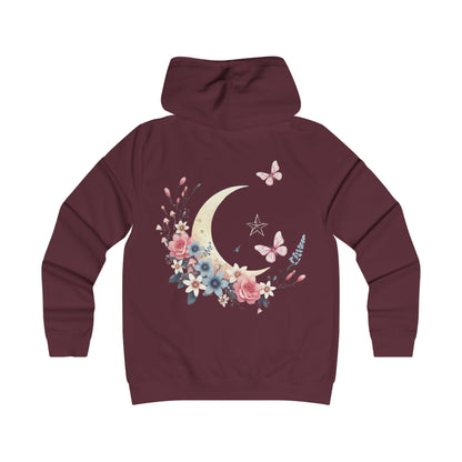 Moonlit Blossoms – Ladies’ College Hoodie with Feminine Fit & Comfort