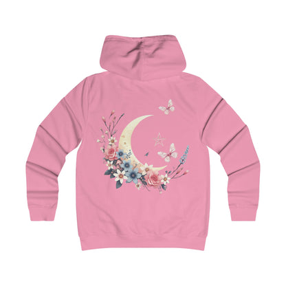 Moonlit Blossoms – Ladies’ College Hoodie with Feminine Fit & Comfort