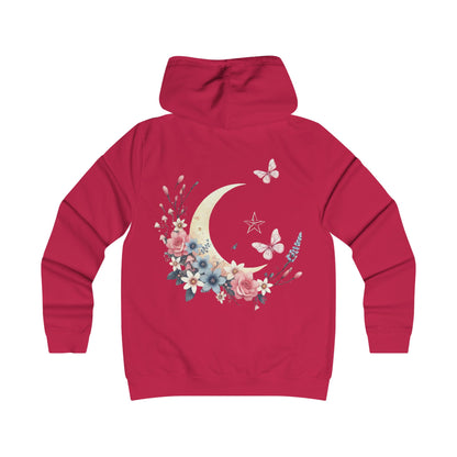Moonlit Blossoms – Ladies’ College Hoodie with Feminine Fit & Comfort