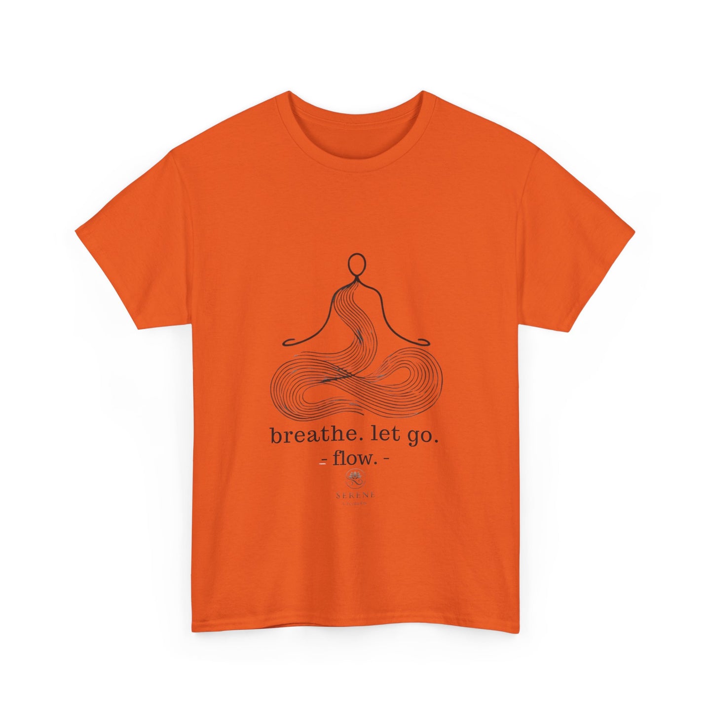 Breathe. Let Go. Flow." Minimalist Line Art T-Shirt – Mindfulness, Yoga & Serenity 🌿✨