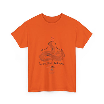 Breathe. Let Go. Flow." Minimalist Line Art T-Shirt – Mindfulness, Yoga & Serenity 🌿✨