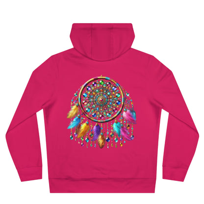 Mandala Dreamcatcher Fleece-Lined Hoodie – Cozy & Vibrant Comfort