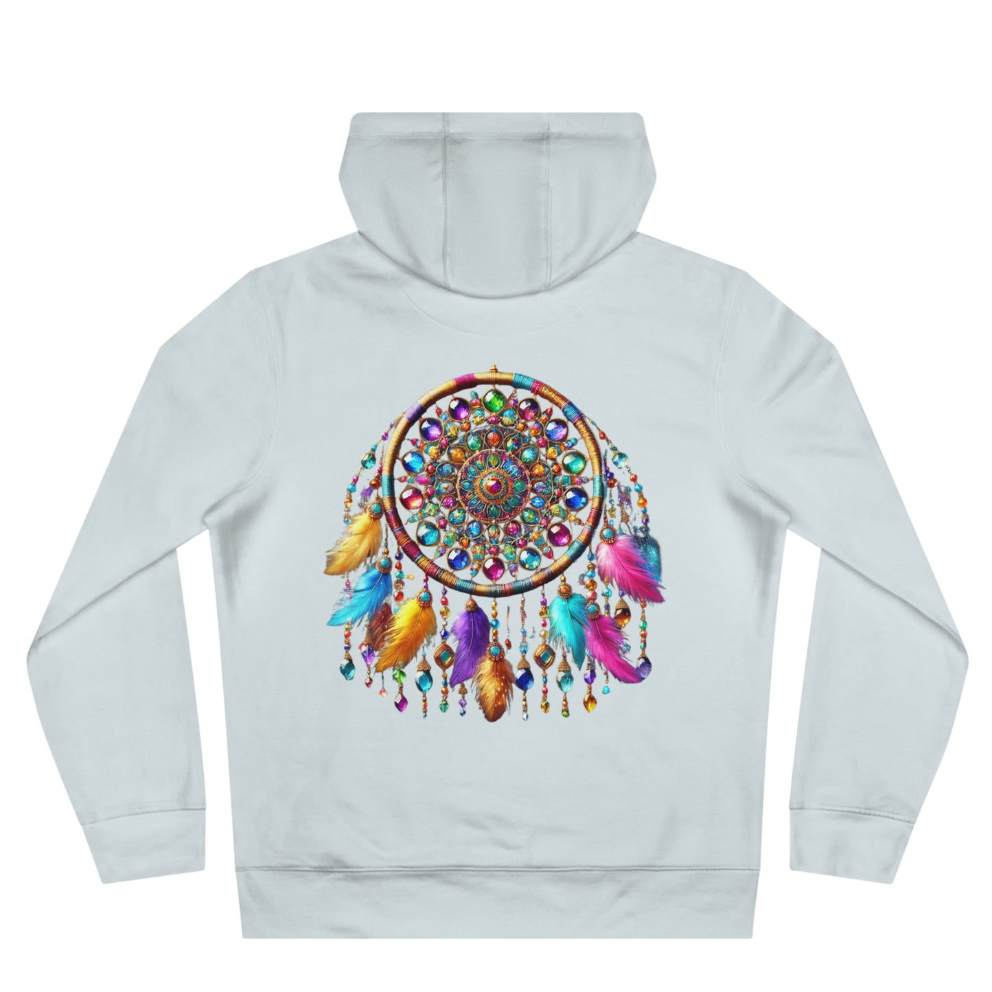 Mandala Dreamcatcher Fleece-Lined Hoodie – Cozy & Vibrant Comfort