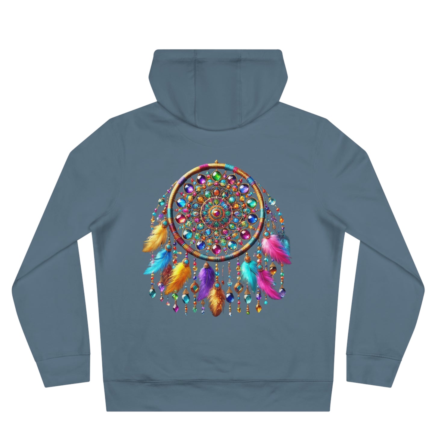 Mandala Dreamcatcher Fleece-Lined Hoodie – Cozy & Vibrant Comfort