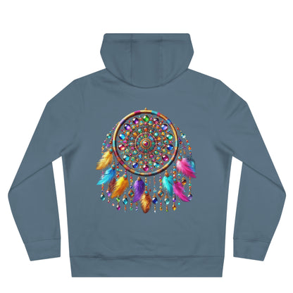 Mandala Dreamcatcher Fleece-Lined Hoodie – Cozy & Vibrant Comfort