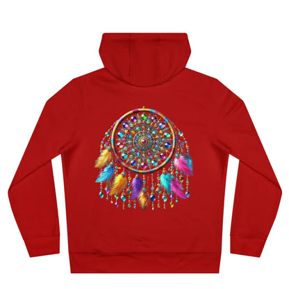 Mandala Dreamcatcher Fleece-Lined Hoodie – Cozy & Vibrant Comfort