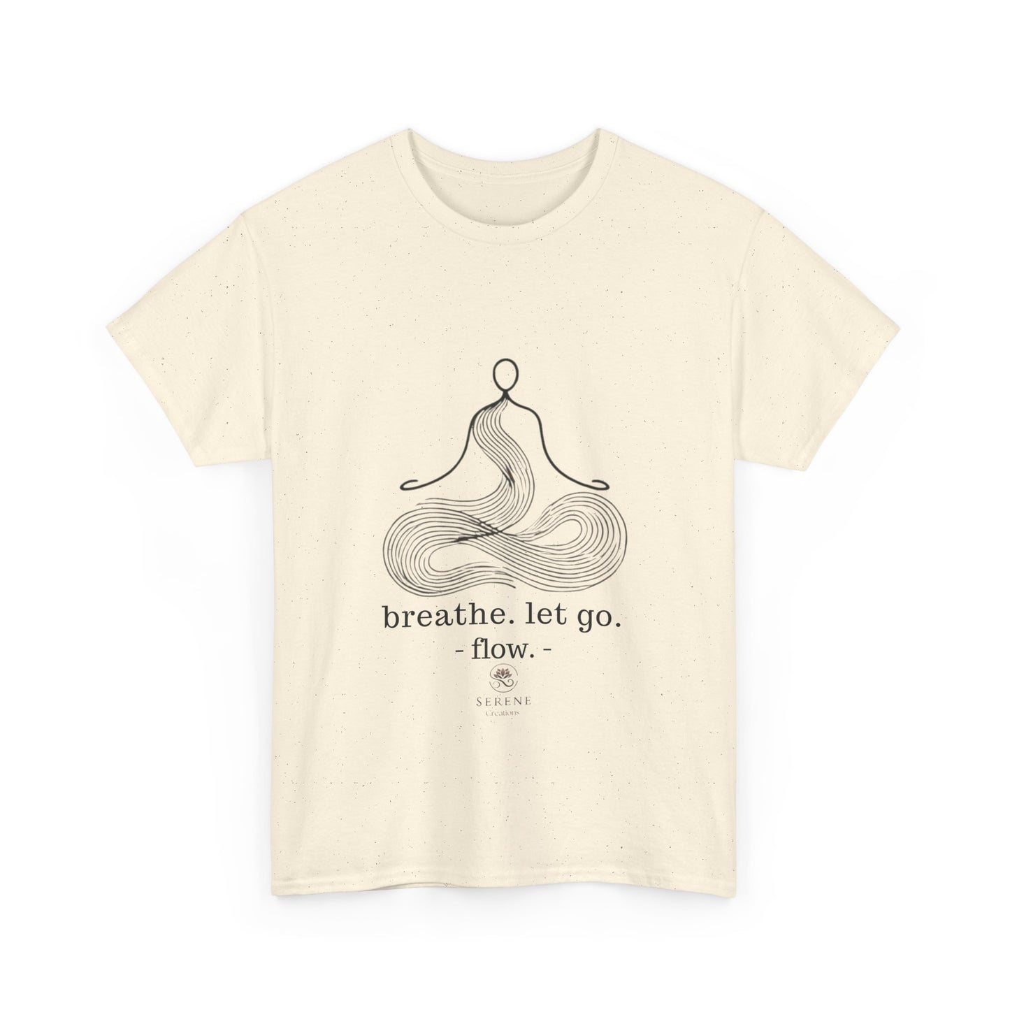 Breathe. Let Go. Flow." Minimalist Line Art T-Shirt – Mindfulness, Yoga & Serenity 🌿✨