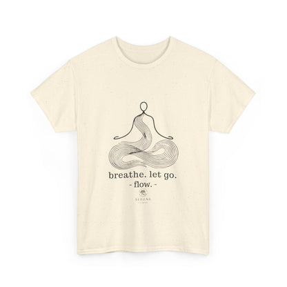 Breathe. Let Go. Flow." Minimalist Line Art T-Shirt – Mindfulness, Yoga & Serenity 🌿✨