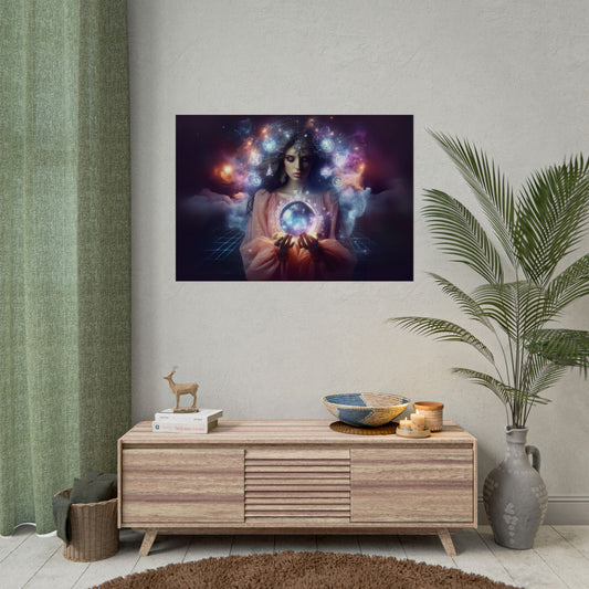 🔮 Mystical Vision – Cosmic Oracle Wall Art
