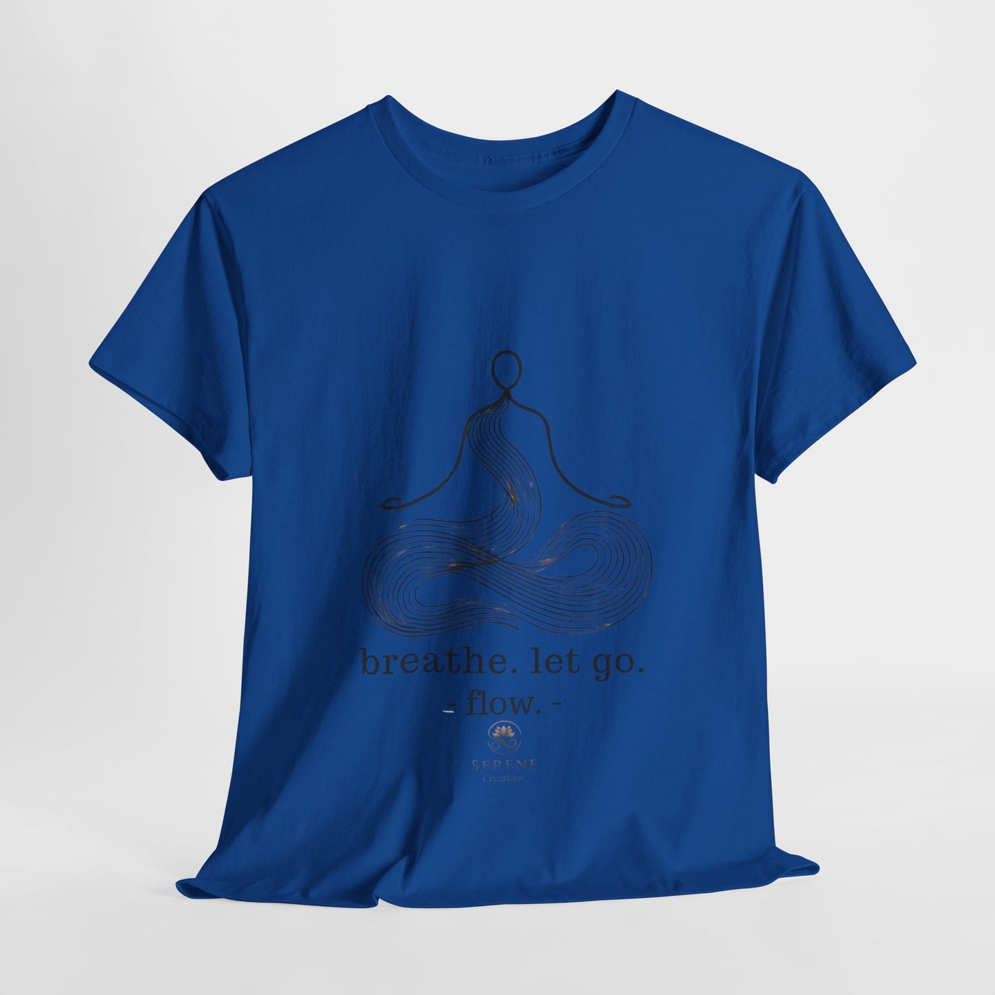 Breathe. Let Go. Flow." Minimalist Line Art T-Shirt – Mindfulness, Yoga & Serenity 🌿✨