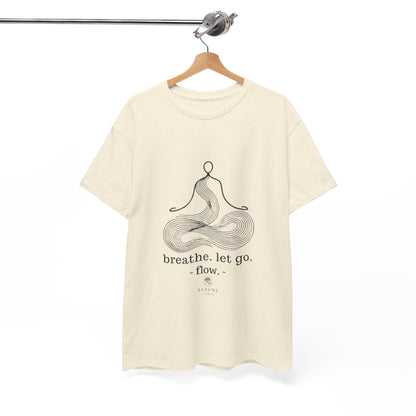 Breathe. Let Go. Flow." Minimalist Line Art T-Shirt – Mindfulness, Yoga & Serenity 🌿✨