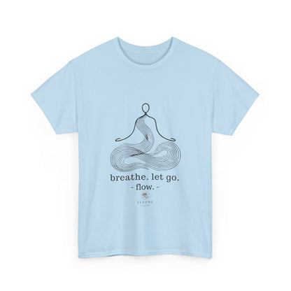Breathe. Let Go. Flow." Minimalist Line Art T-Shirt – Mindfulness, Yoga & Serenity 🌿✨