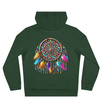 Mandala Dreamcatcher Fleece-Lined Hoodie – Cozy & Vibrant Comfort