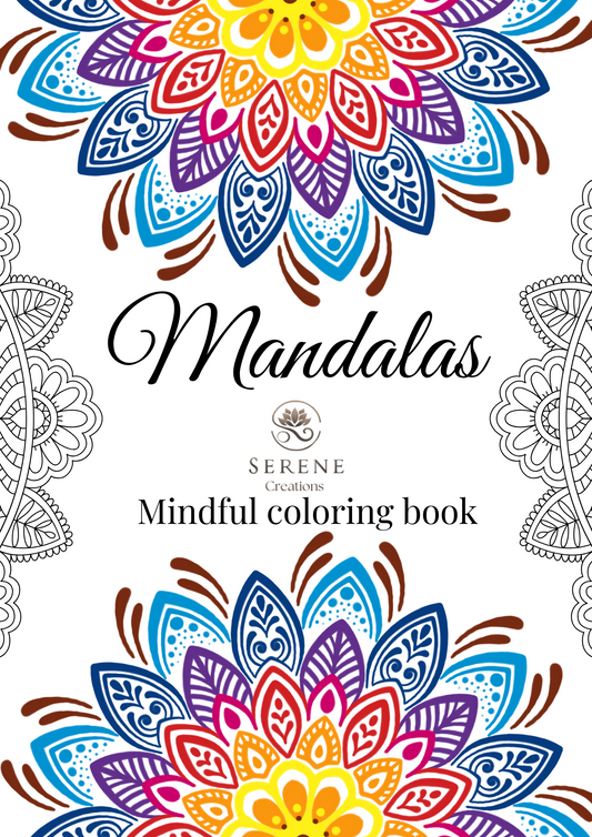 Printable Mandala Coloring Book | 20-Page Mindfulness & Relaxation PDF | Instant Download