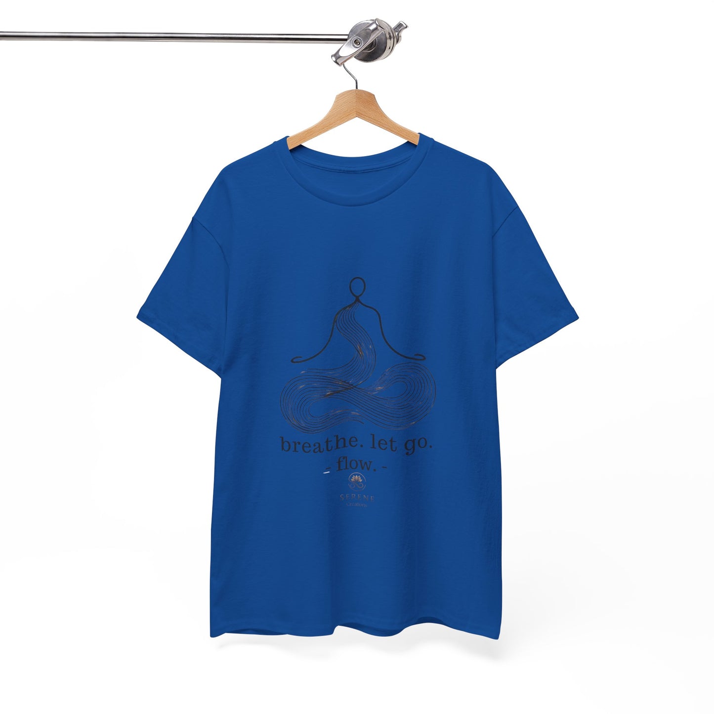 Breathe. Let Go. Flow." Minimalist Line Art T-Shirt – Mindfulness, Yoga & Serenity 🌿✨