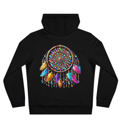 Mandala Dreamcatcher Fleece-Lined Hoodie – Cozy & Vibrant Comfort
