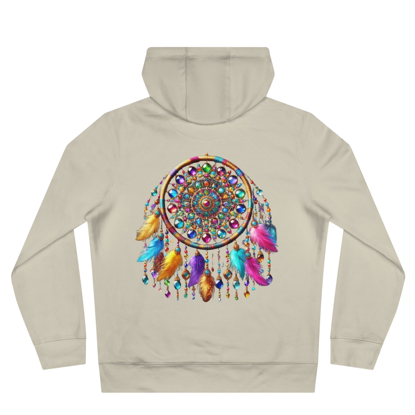 Mandala Dreamcatcher Fleece-Lined Hoodie – Cozy & Vibrant Comfort