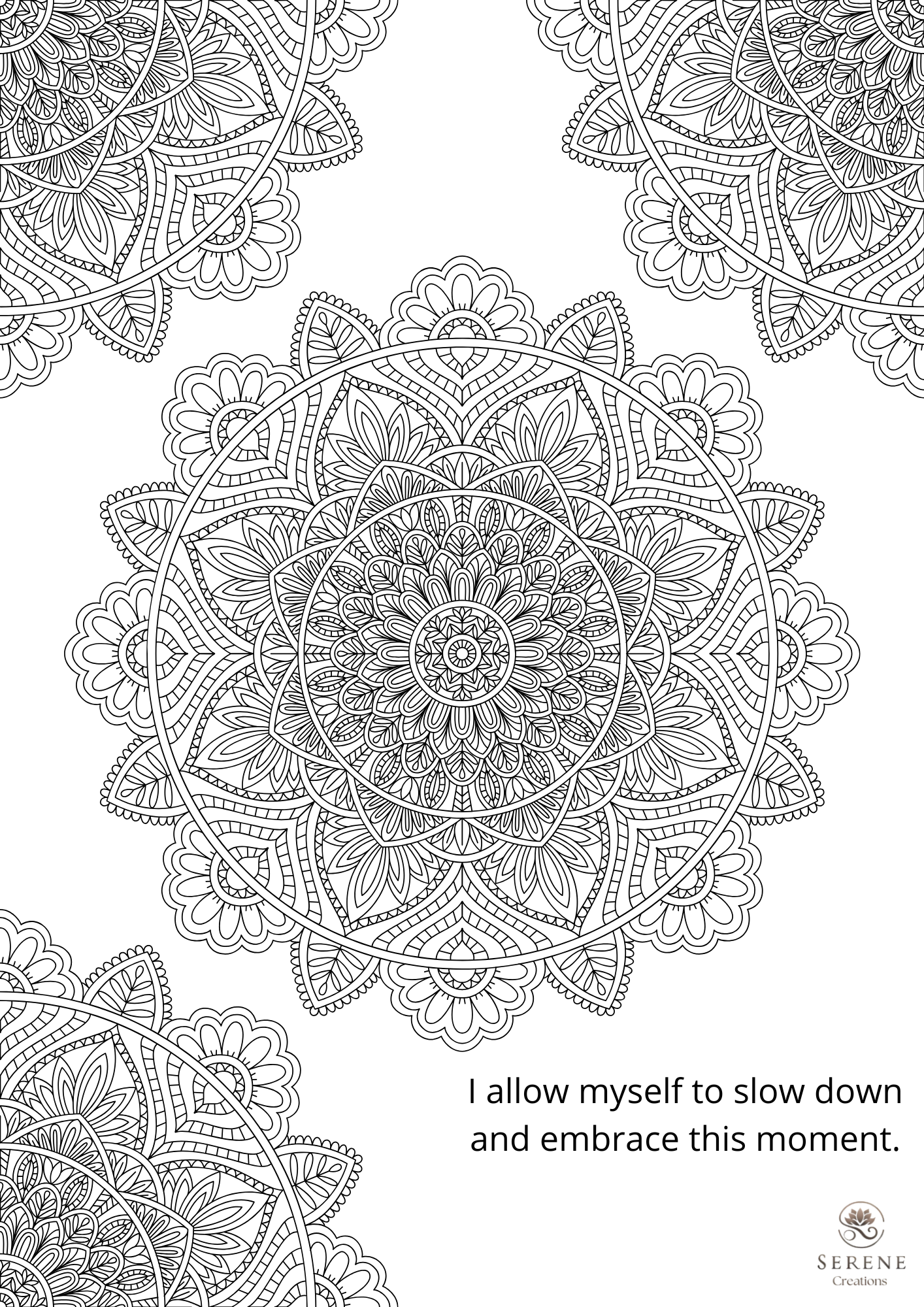 Printable Mandala Coloring Book | 20-Page Mindfulness & Relaxation PDF | Instant Download