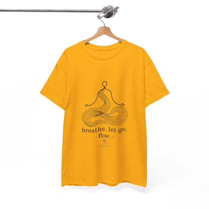 Breathe. Let Go. Flow." Minimalist Line Art T-Shirt – Mindfulness, Yoga & Serenity 🌿✨