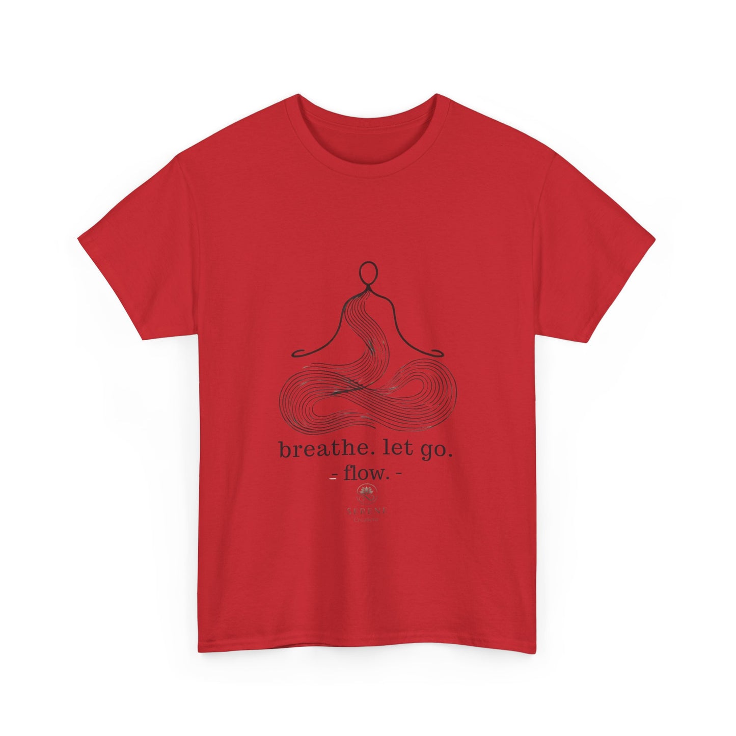 Breathe. Let Go. Flow." Minimalist Line Art T-Shirt – Mindfulness, Yoga & Serenity 🌿✨