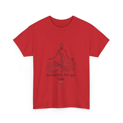 Breathe. Let Go. Flow." Minimalist Line Art T-Shirt – Mindfulness, Yoga & Serenity 🌿✨