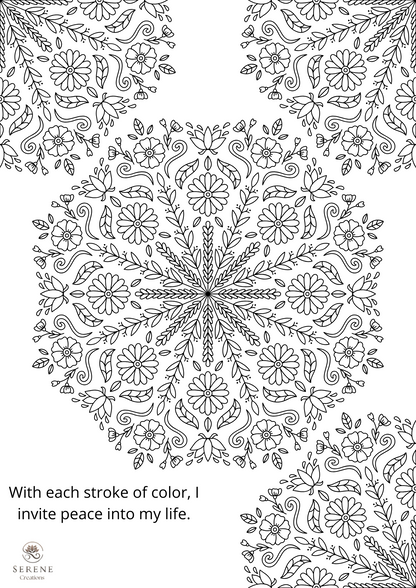 Printable Mandala Coloring Book | 20-Page Mindfulness & Relaxation PDF | Instant Download