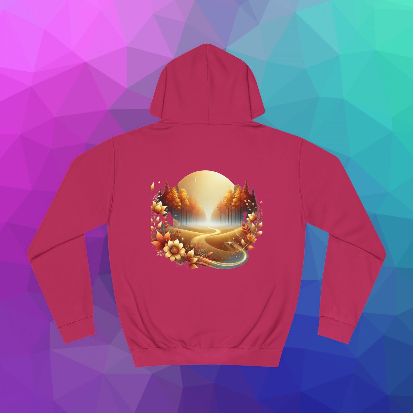 Cozy Autumn Landscape Hoodie: Artistic Design with Comfort & Style