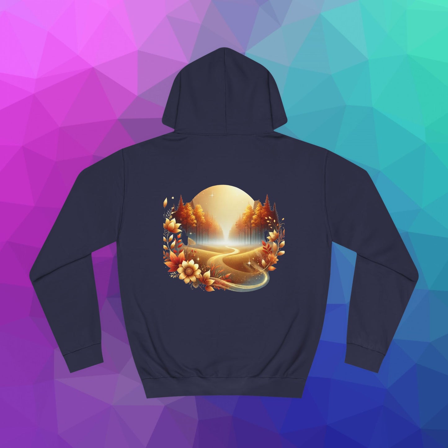 Cozy Autumn Landscape Hoodie: Artistic Design with Comfort & Style
