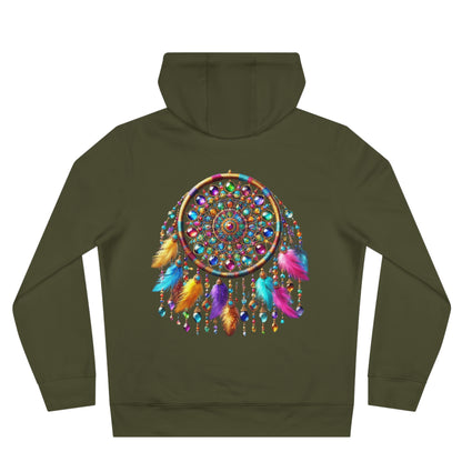 Mandala Dreamcatcher Fleece-Lined Hoodie – Cozy & Vibrant Comfort