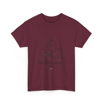 Breathe. Let Go. Flow." Minimalist Line Art T-Shirt – Mindfulness, Yoga & Serenity 🌿✨