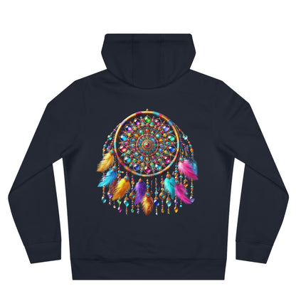 Mandala Dreamcatcher Fleece-Lined Hoodie – Cozy & Vibrant Comfort